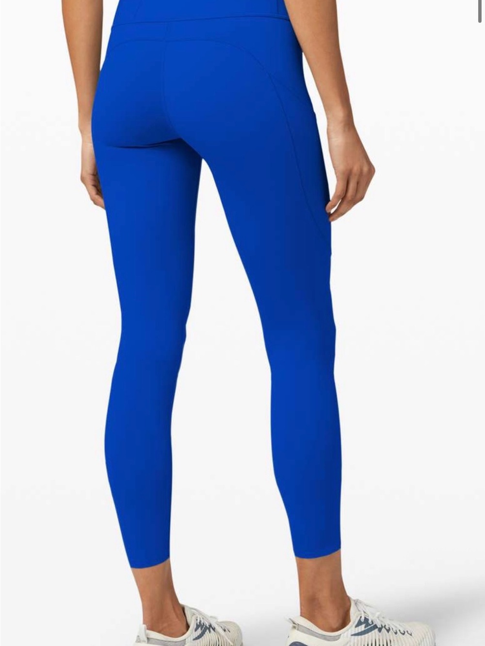 Lululemon Fast and Free Tight II 25" *Non-Reflective Nulux Cerulean Blue - Picture 1 of 6